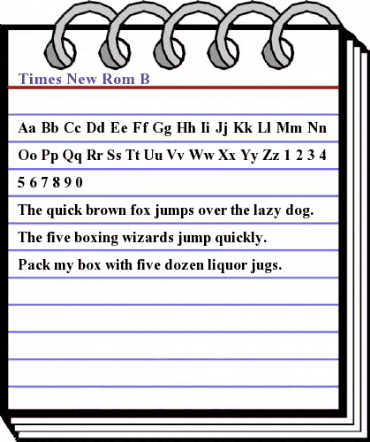 Times New Rom B Regular animated font preview Times New Rom B Regular animated font preview