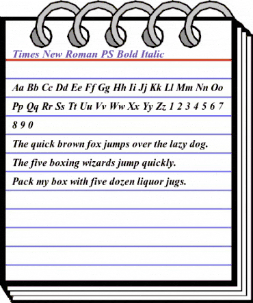 Times New Roman PS ItalicBold animated font preview Times New Roman PS ItalicBold animated font preview