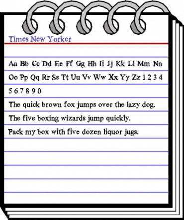 Times New Yorker Regular animated font preview Times New Yorker Regular animated font preview