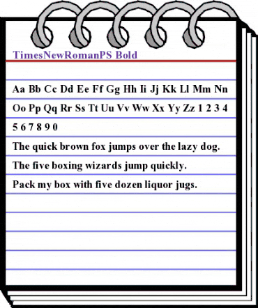 TimesNewRomanPS Bold animated font preview