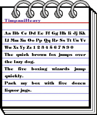 TimpaniHeavy Regular animated font preview TimpaniHeavy Regular animated font preview