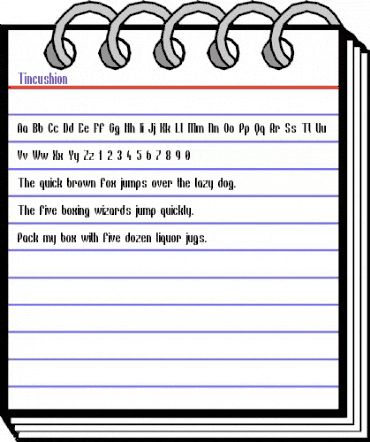 Tincushion Regular animated font preview Tincushion Regular animated font preview