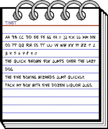 Tinet Regular animated font preview