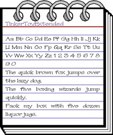 TinkerToyExtended Regular animated font preview TinkerToyExtended Regular animated font preview