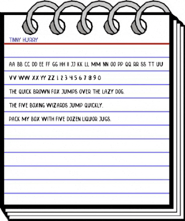 TINNY HURRY Regular animated font preview