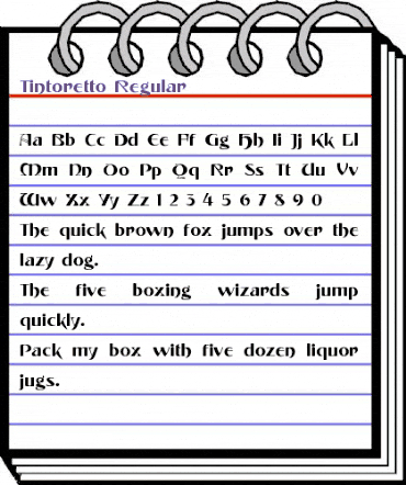 Tintoretto Regular animated font preview