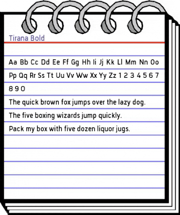Tirana Bold Regular animated font preview Tirana Bold Regular animated font preview
