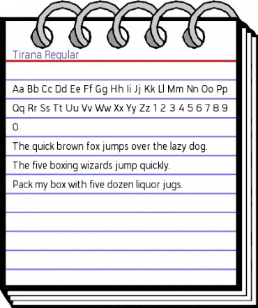 Tirana Regular Regular animated font preview Tirana Regular Regular animated font preview