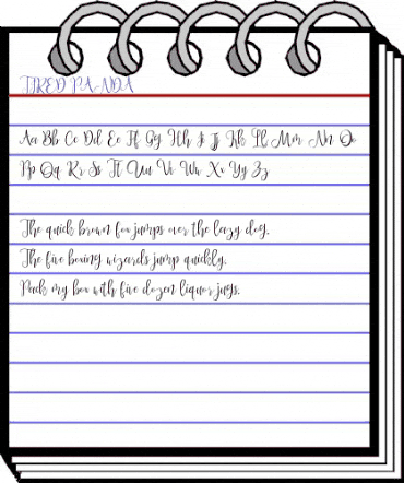 Panda Tired Scirpt Regular animated font preview