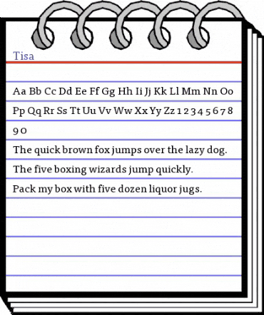 Tisa Regular animated font preview
