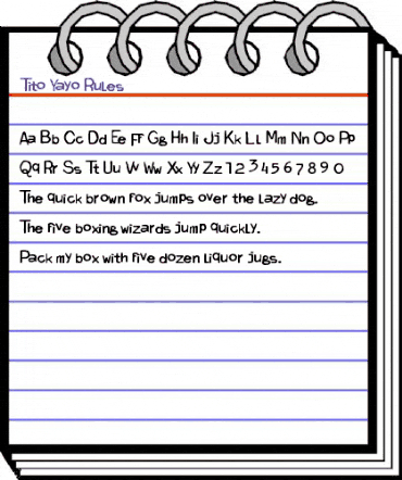 Tito Yayo Rules Regular animated font preview Tito Yayo Rules Regular animated font preview