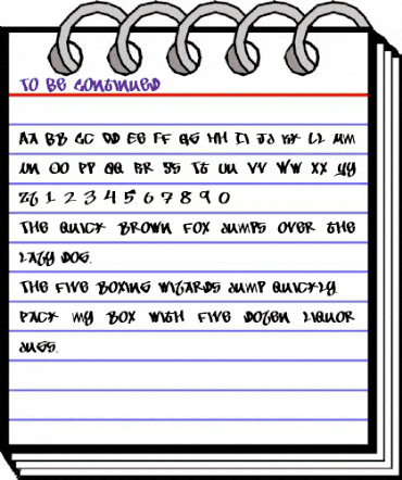 To Be Continued Regular animated font preview To Be Continued Regular animated font preview