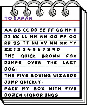 To Japan Regular animated font preview To Japan Regular animated font preview