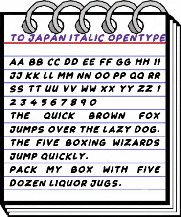 To Japan Italic animated font preview