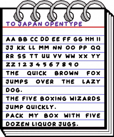 To Japan Regular animated font preview