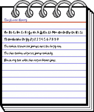 Toast and Honey Regular animated font preview Toast and Honey Regular animated font preview