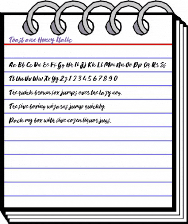 Toast and Honey Italic animated font preview Toast and Honey Italic animated font preview