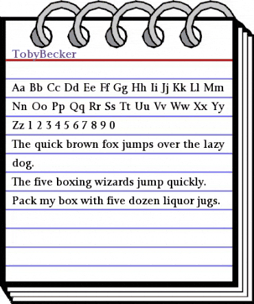 TobyBecker Regular animated font preview TobyBecker Regular animated font preview