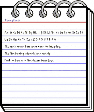 TodayRunes Regular animated font preview TodayRunes Regular animated font preview