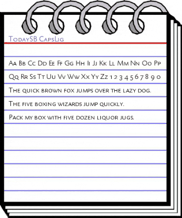 TodaySB-CapsLig Regular animated font preview TodaySB-CapsLig Regular animated font preview