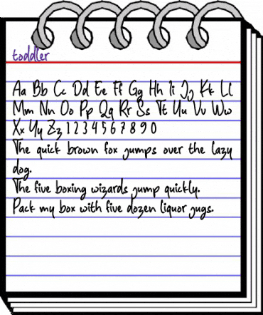 toddler Regular animated font preview