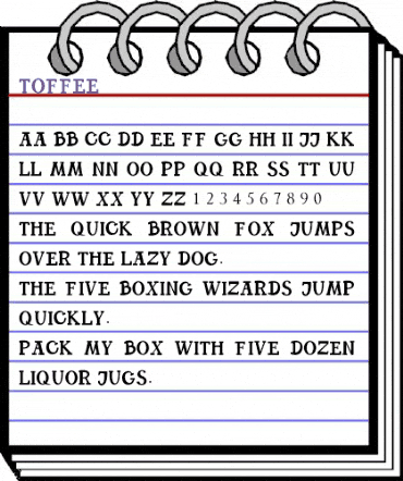 TOFFEE Regular animated font preview