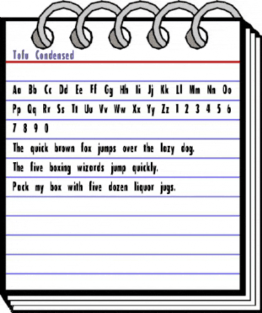 Tofu Cond animated font preview