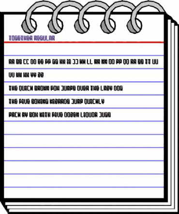 Together Regular animated font preview