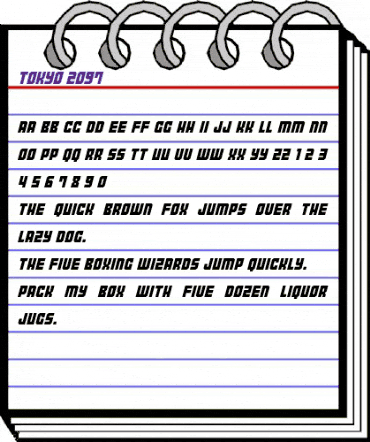 Tokyo 2097 Regular animated font preview
