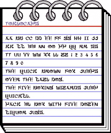 TokyoCaps Regular animated font preview TokyoCaps Regular animated font preview