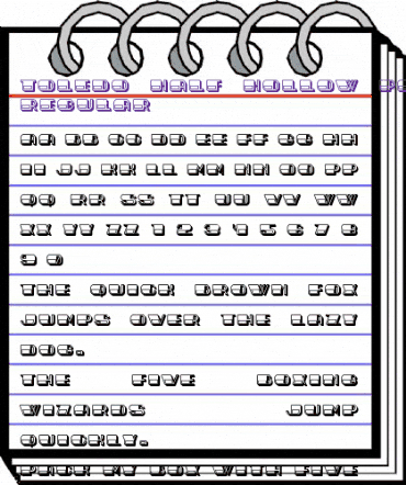 Toledo Half Hollow Partial Regular animated font preview Toledo Half Hollow Partial Regular animated font preview