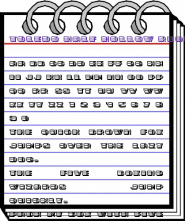 Toledo Half Hollow Regular animated font preview