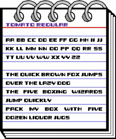 Tomato Regular animated font preview