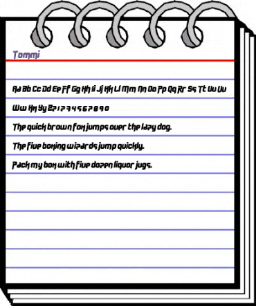Tommi Regular animated font preview