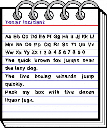 Toner Incident Regular animated font preview