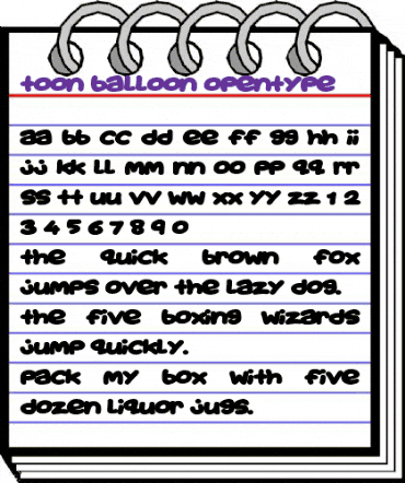 Toon Balloon Regular animated font preview Toon Balloon Regular animated font preview