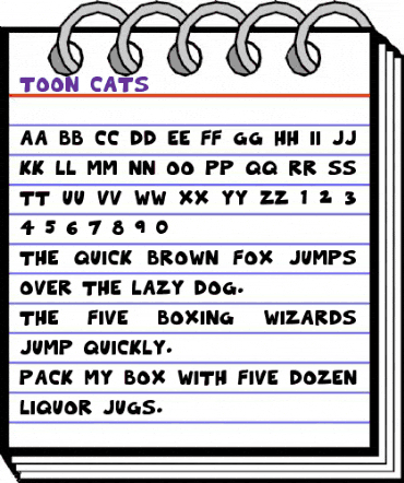 Toon Cats Regular animated font preview Toon Cats Regular animated font preview