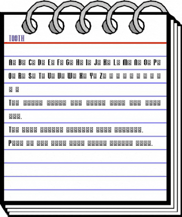 TOOTH Regular animated font preview