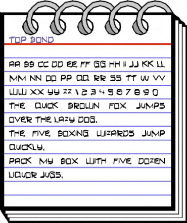 Top Bond Regular animated font preview Top Bond Regular animated font preview