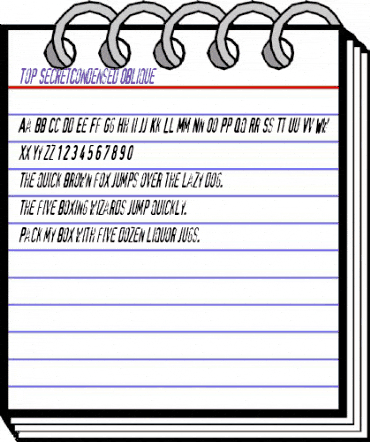 TopSecretCondensed Oblique animated font preview TopSecretCondensed Oblique animated font preview