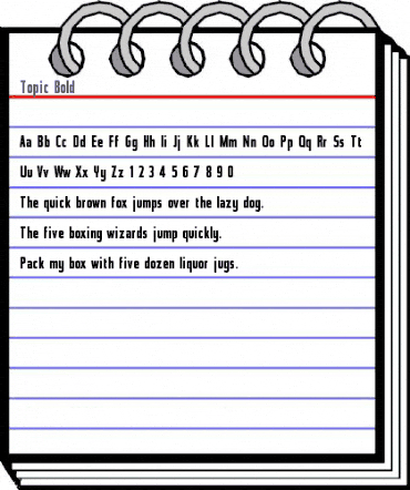 Topic Bold animated font preview