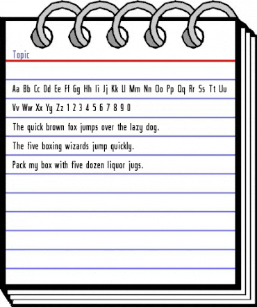 Topic Regular animated font preview