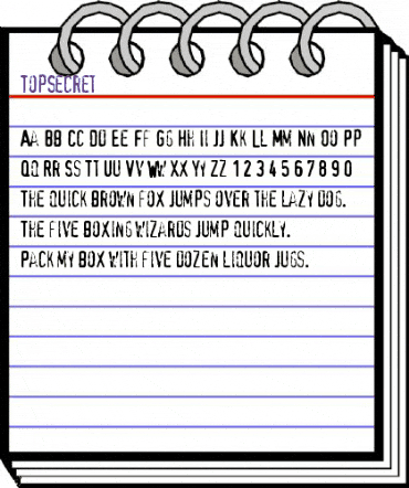 TopSecret Regular animated font preview