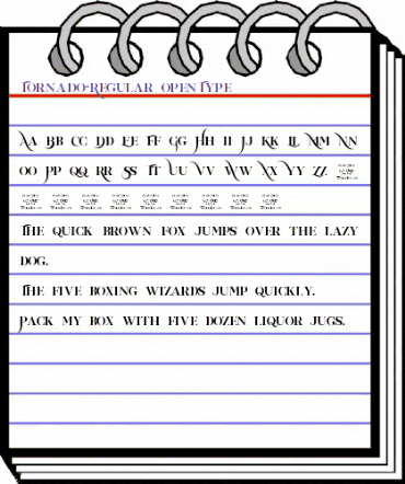 Tornado Regular animated font preview Tornado Regular animated font preview