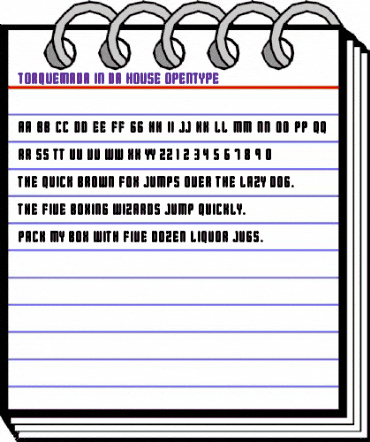 Torquemada in da house Regular animated font preview