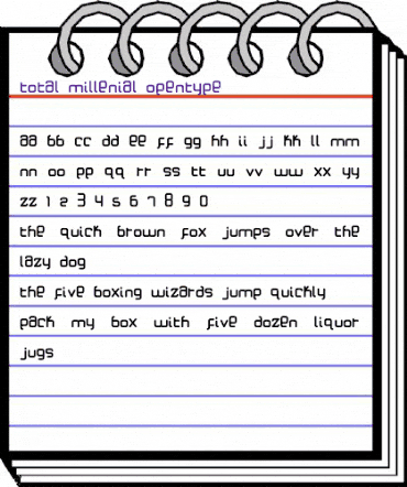 Total Millenial Regular animated font preview Total Millenial Regular animated font preview