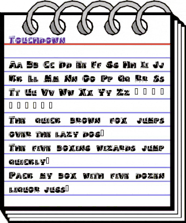 Touchdown Regular animated font preview Touchdown Regular animated font preview