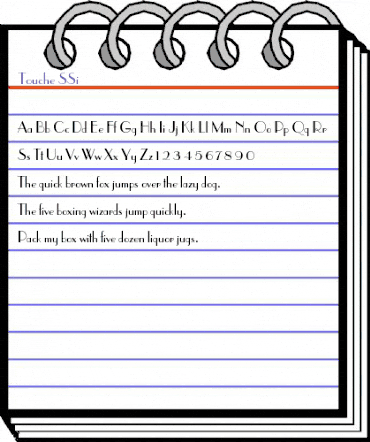 Touche SSi Regular animated font preview