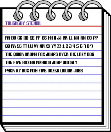 ToughGuy Stencil animated font preview ToughGuy Stencil animated font preview