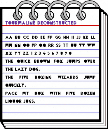 Tourmaline Deconstructed animated font preview Tourmaline Deconstructed animated font preview